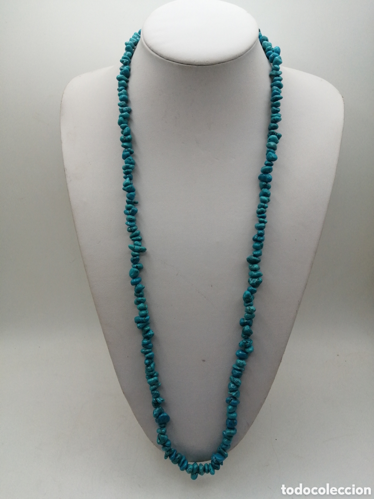 Joyeria: Collar turquesas irregulares. Sin cierre - Foto 2