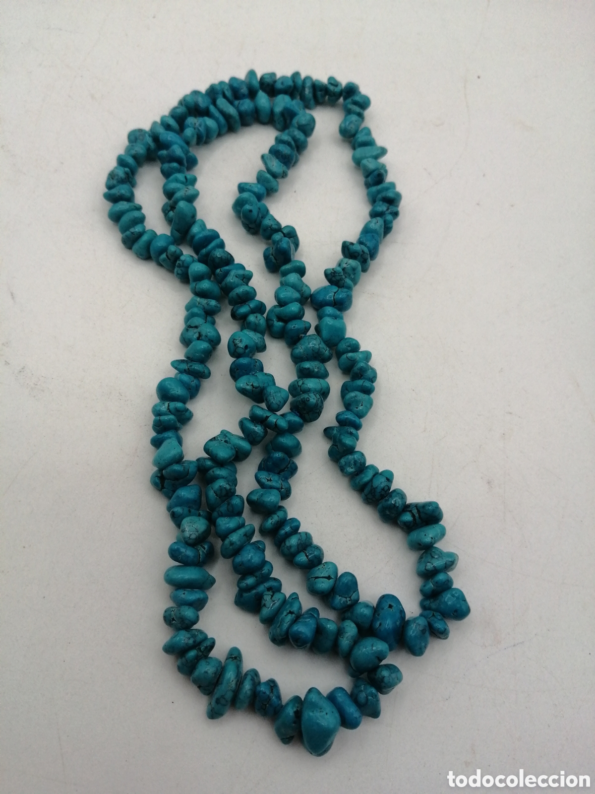 Joyeria: Collar turquesas irregulares. Sin cierre - Foto 4