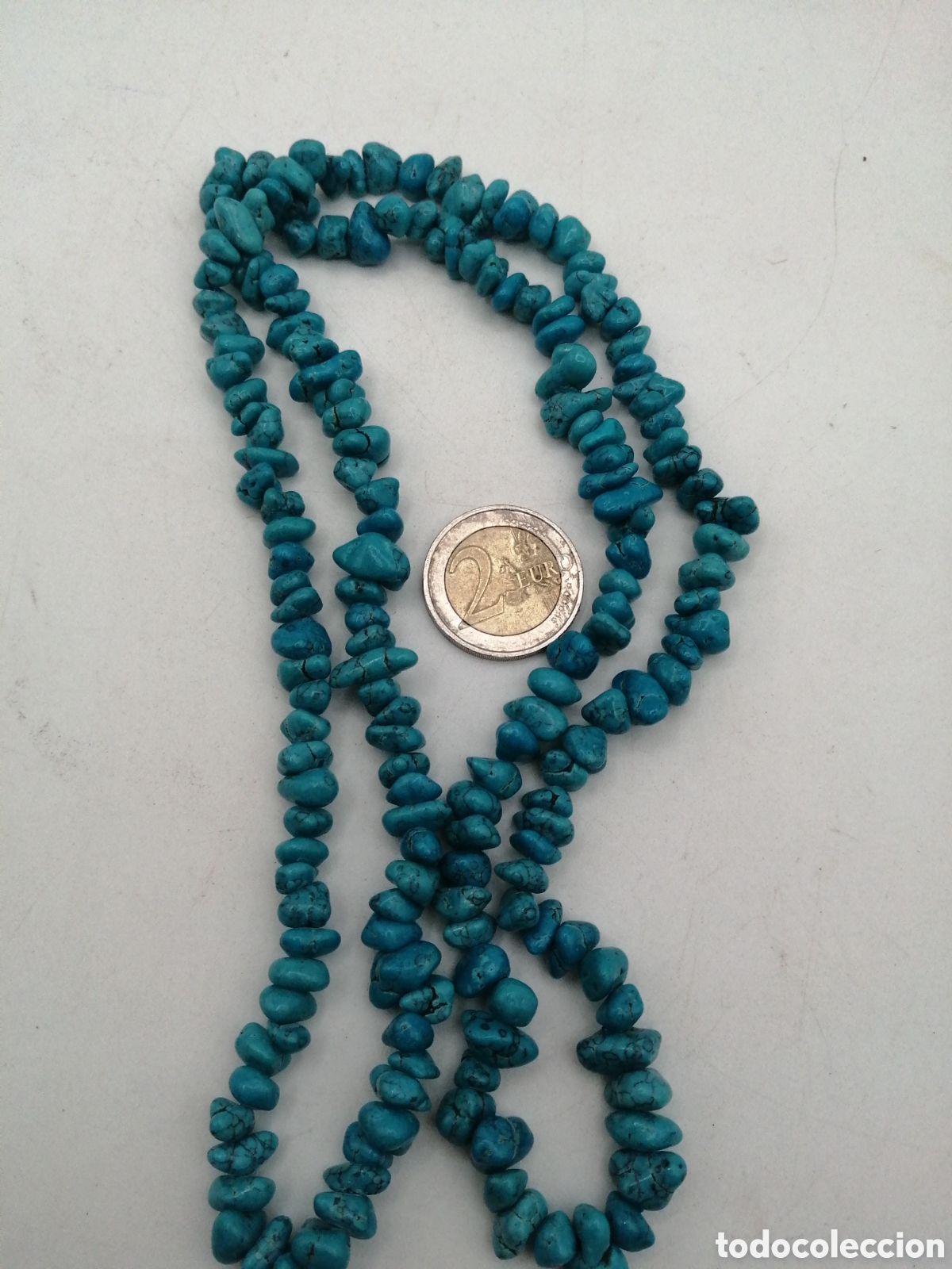 Joyeria: Collar turquesas irregulares. Sin cierre - Foto 5