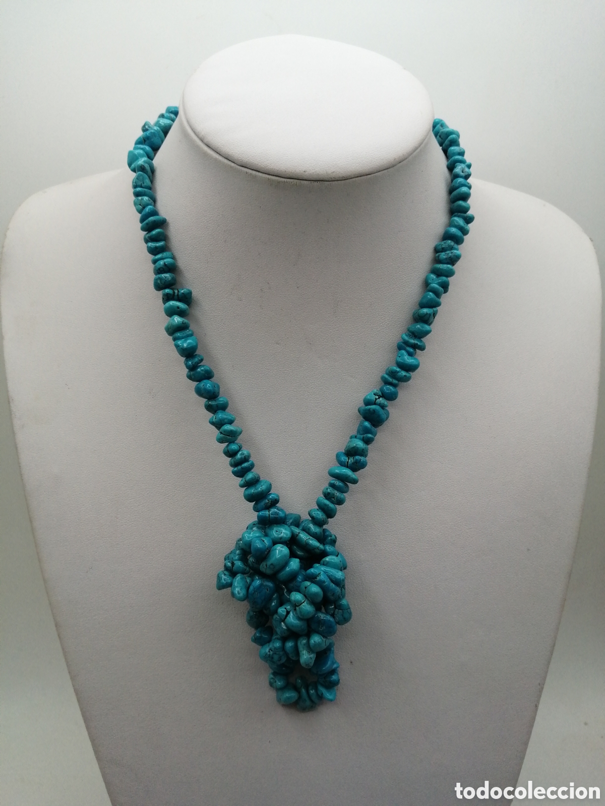 Joyeria: Collar turquesas irregulares. Sin cierre - Foto 1
