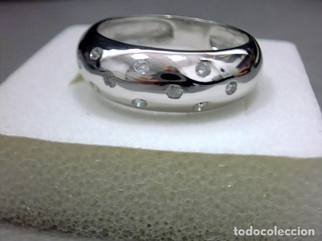 Joyeria: anillo oro blanco 18 kts y diamantes - Foto 1