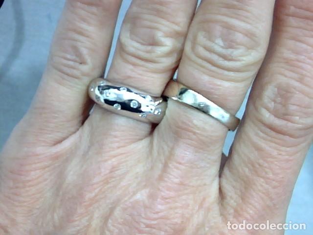 Joyeria: anillo oro blanco 18 kts y diamantes - Foto 3