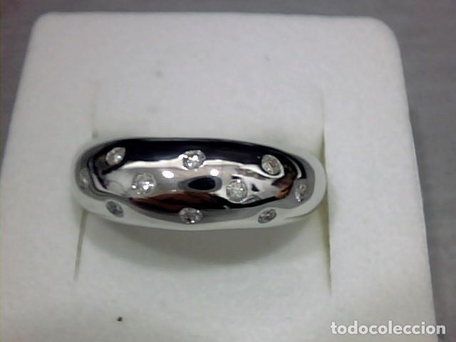 Joyeria: anillo oro blanco 18 kts y diamantes - Foto 5