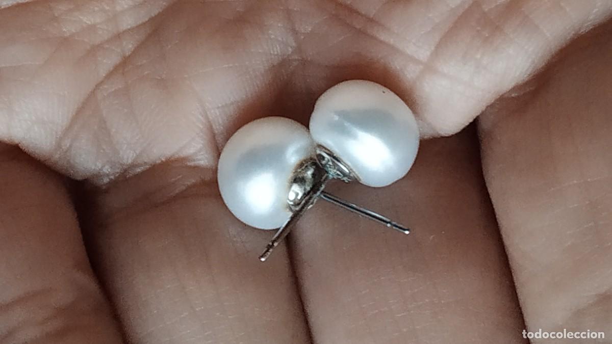 Joyeria: Pendientes perlas plata chapada en oro - Foto 6