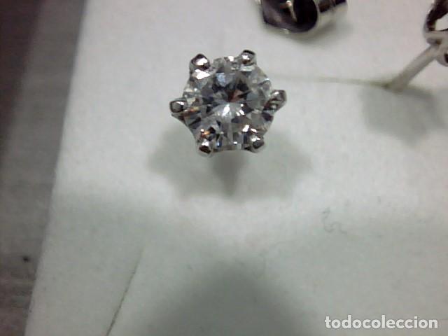 Joyeria: pendientes oro 18 kts con diamante - Foto 2