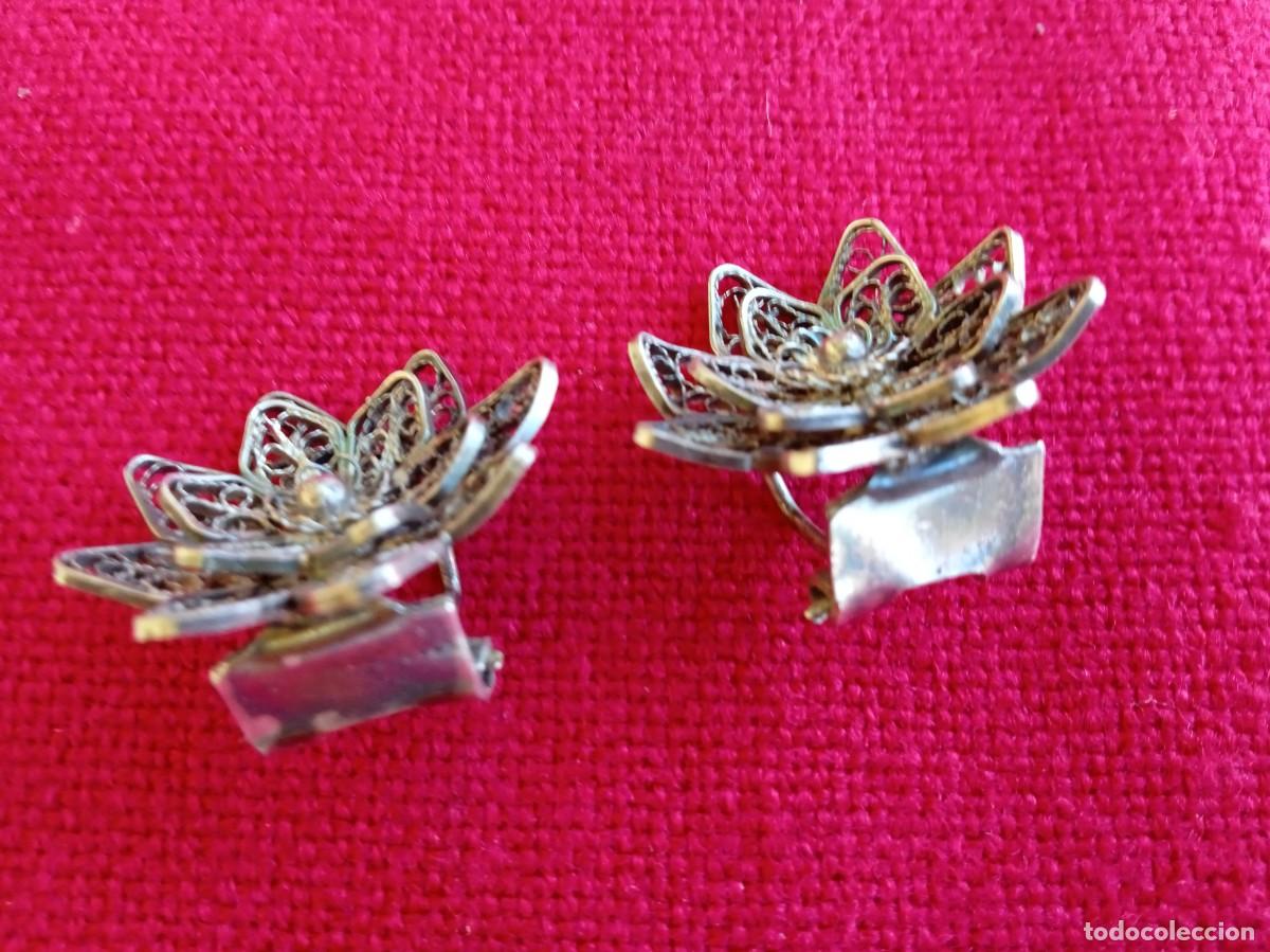 Joyeria: Pendientes antiguos de filigrana y plata - Foto 3