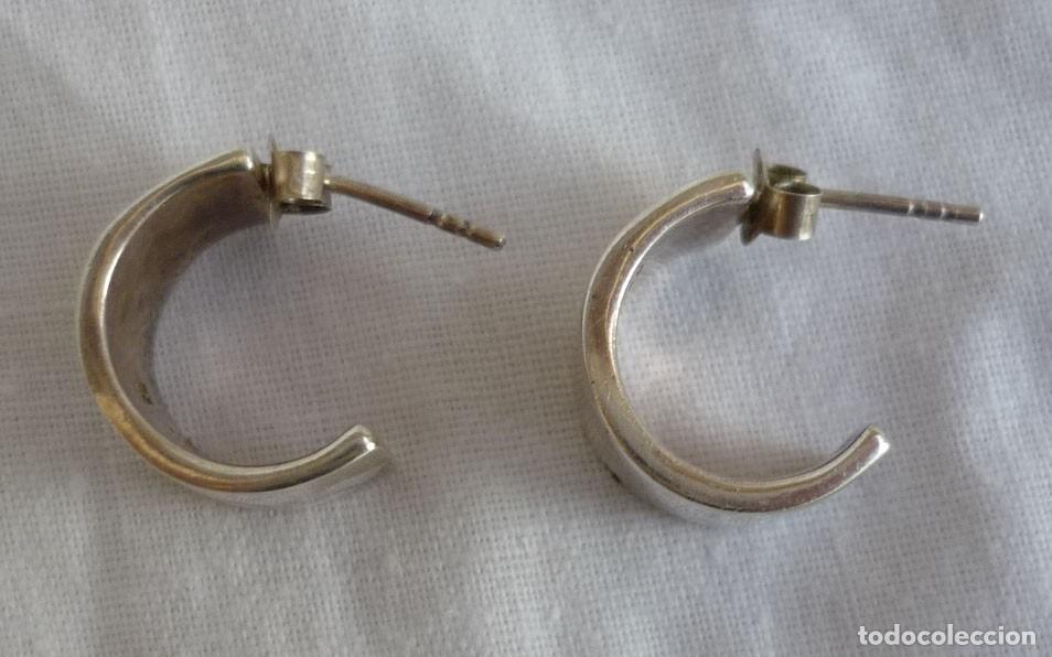 Joyeria: Pendientes de plata 925 con incrustaciones geom&eacute;tricas de n&aacute;car - Foto 5