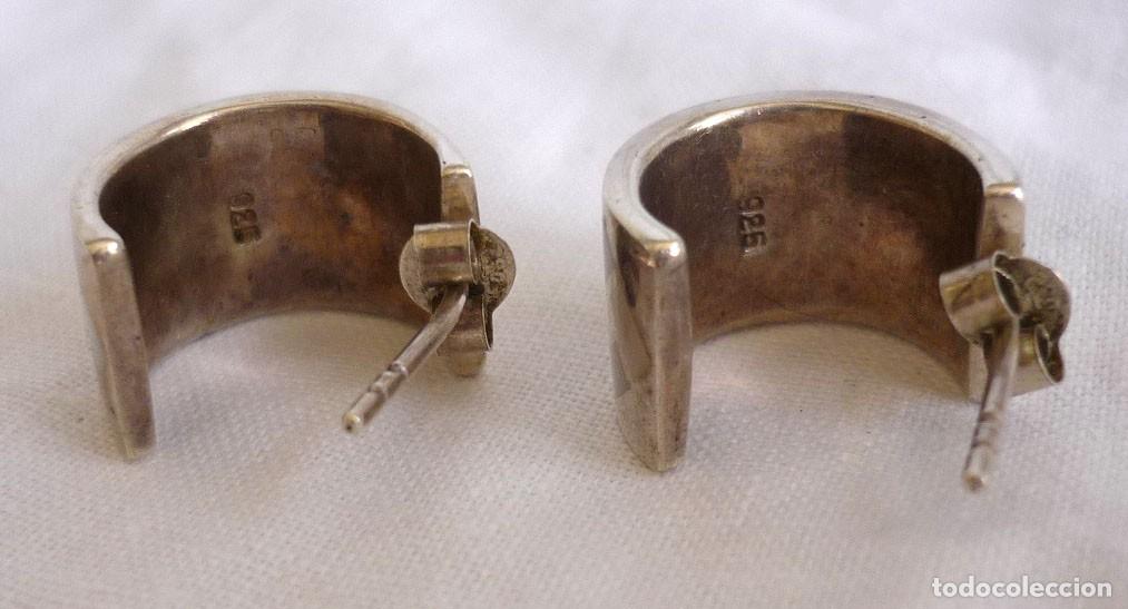 Joyeria: Pendientes de plata 925 con incrustaciones geom&eacute;tricas de n&aacute;car - Foto 6