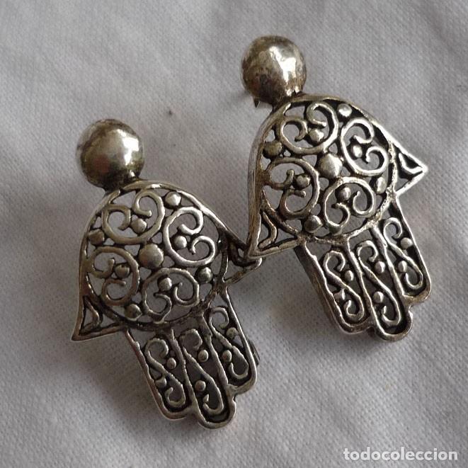 Joyeria: Pendientes de plata mano de f&aacute;tima - Foto 1