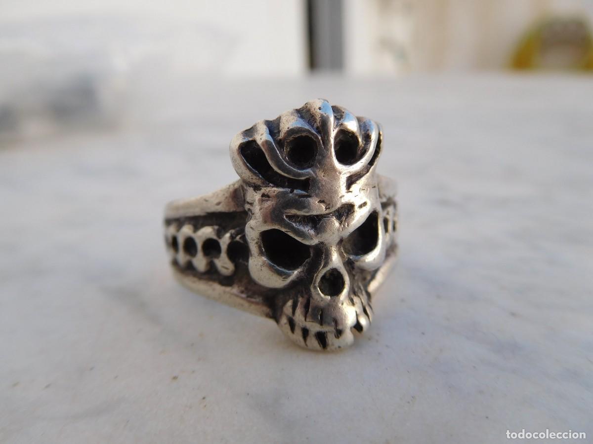 Joyeria: Anillo de plata vintage calavera silver skull ring - Foto 1