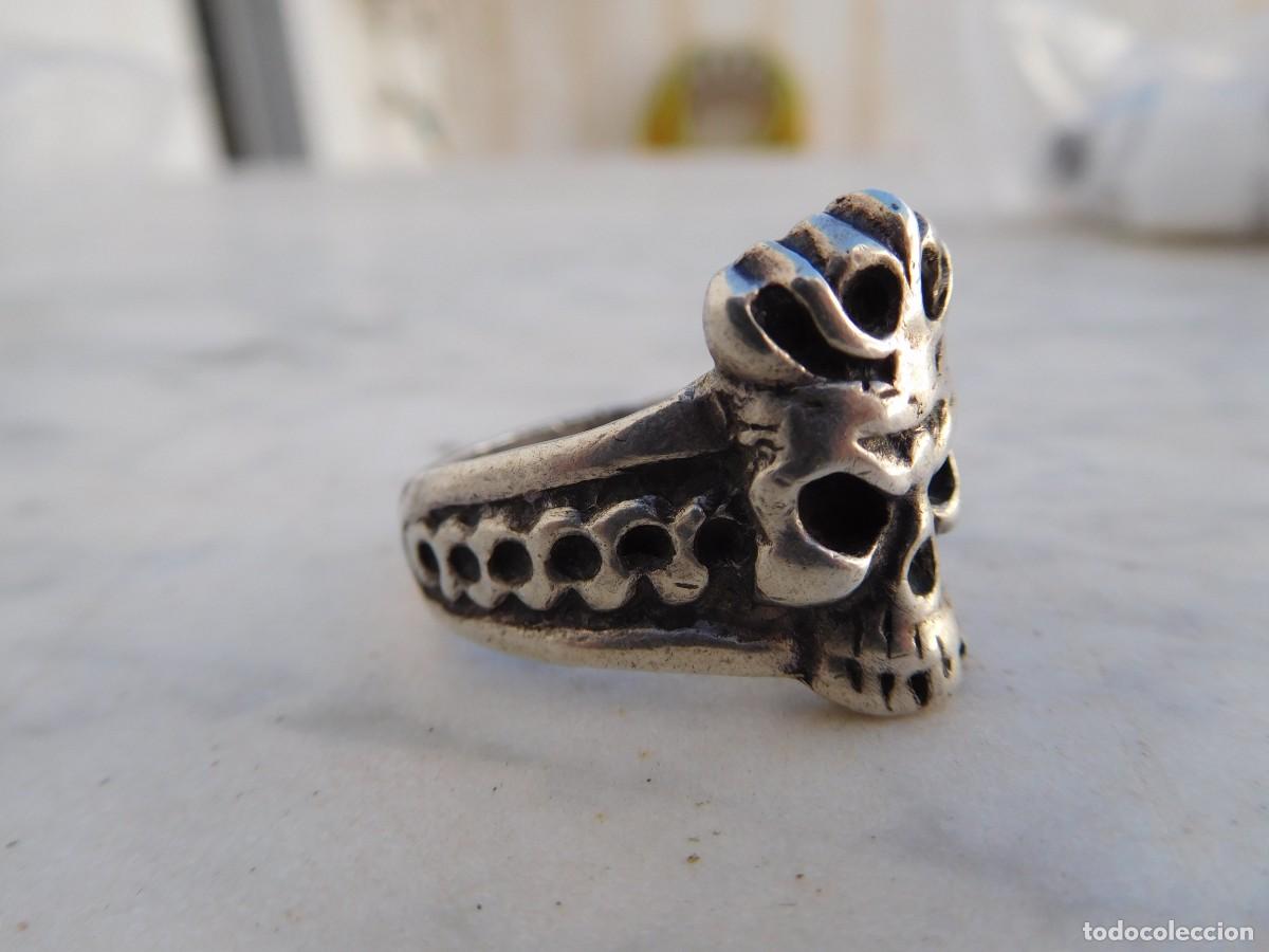 Joyeria: Anillo de plata vintage calavera silver skull ring - Foto 2