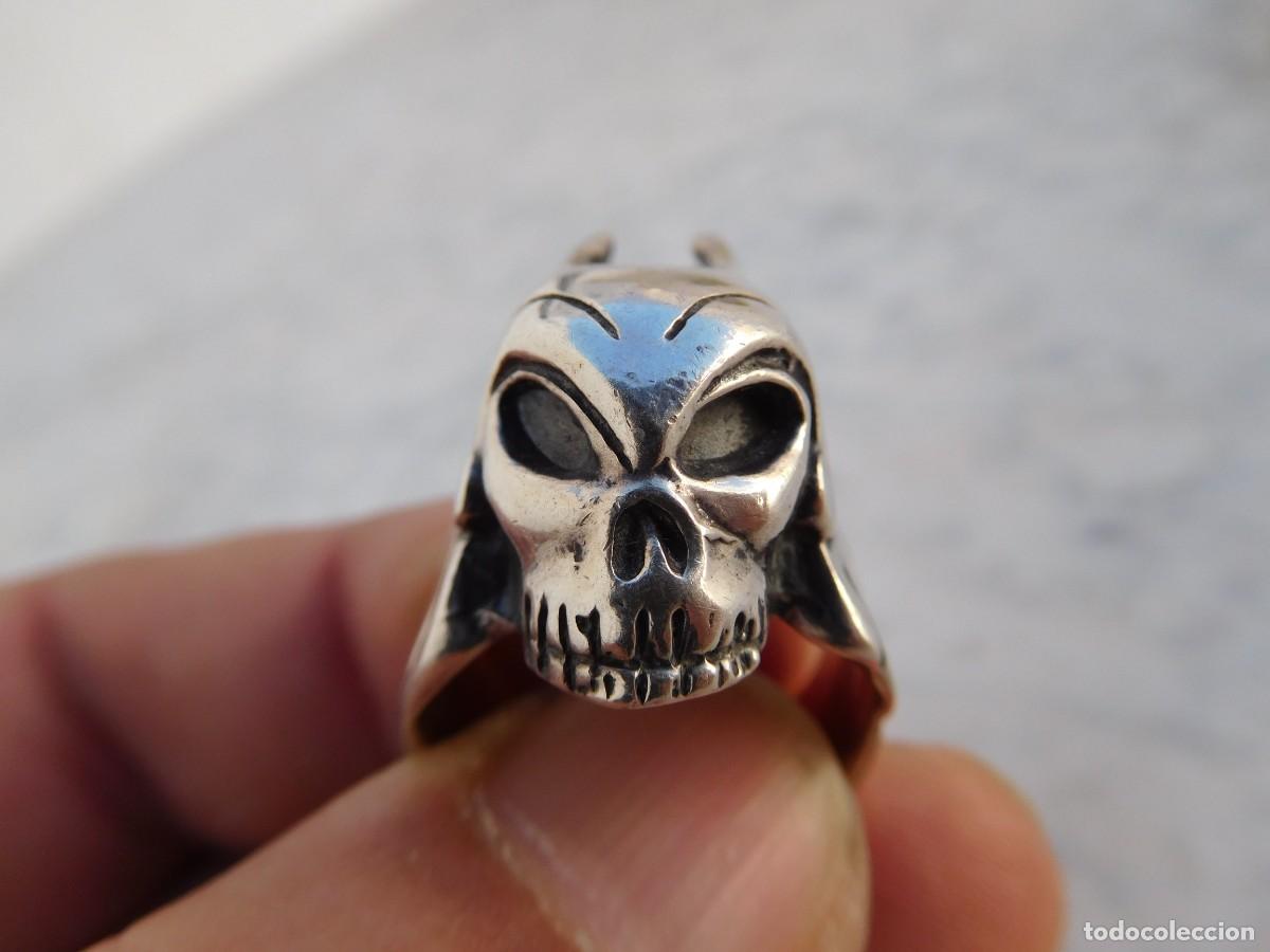 Joyeria: Anillo de plata vintage calavera silver skull ring - Foto 3