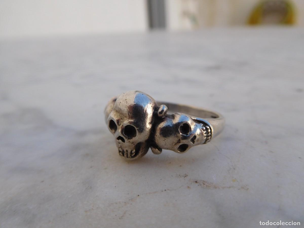 Joyeria: Anillo de plata vintage calavera silver skull ring - Foto 1