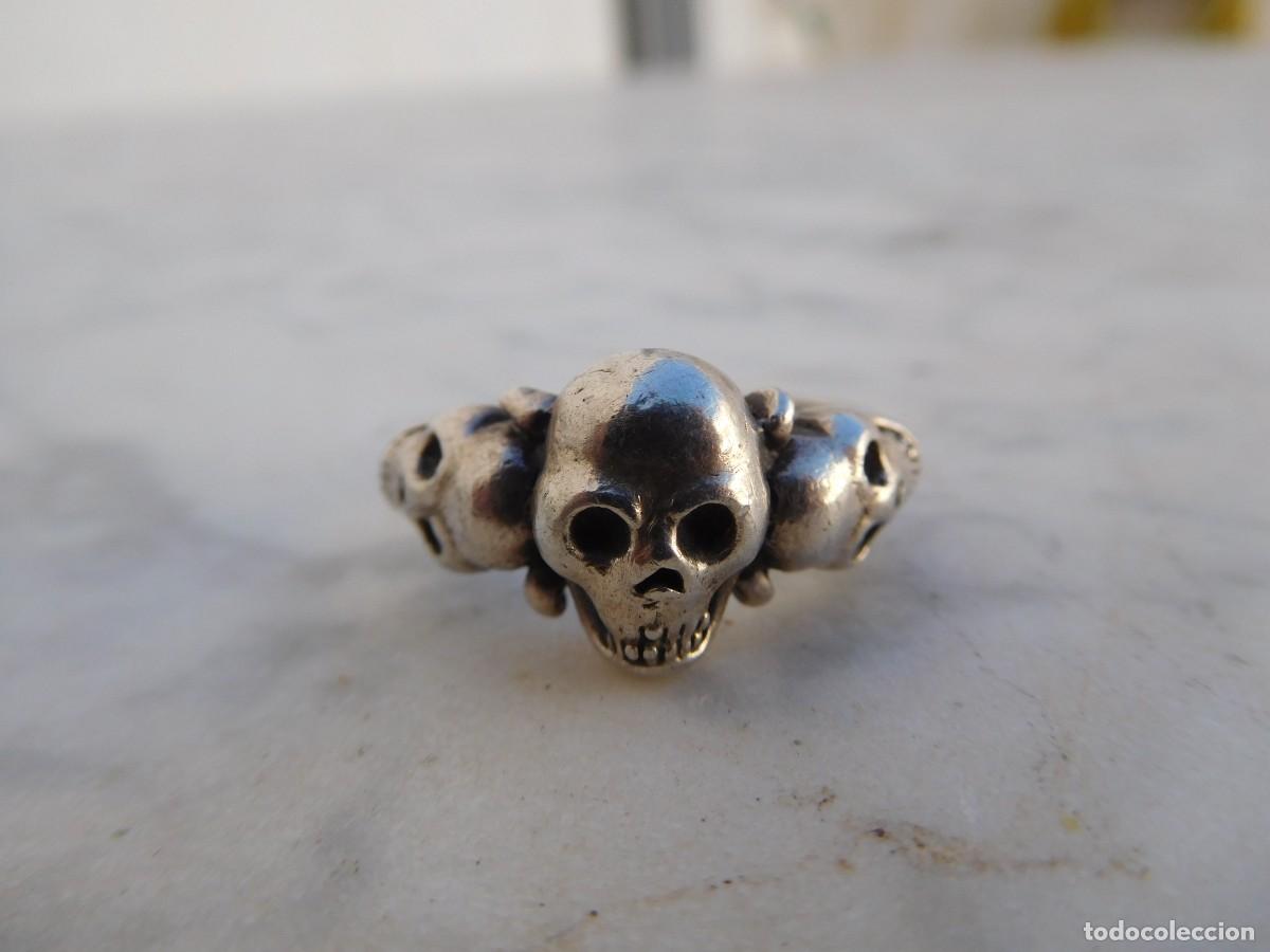 Joyeria: Anillo de plata vintage calavera silver skull ring - Foto 3