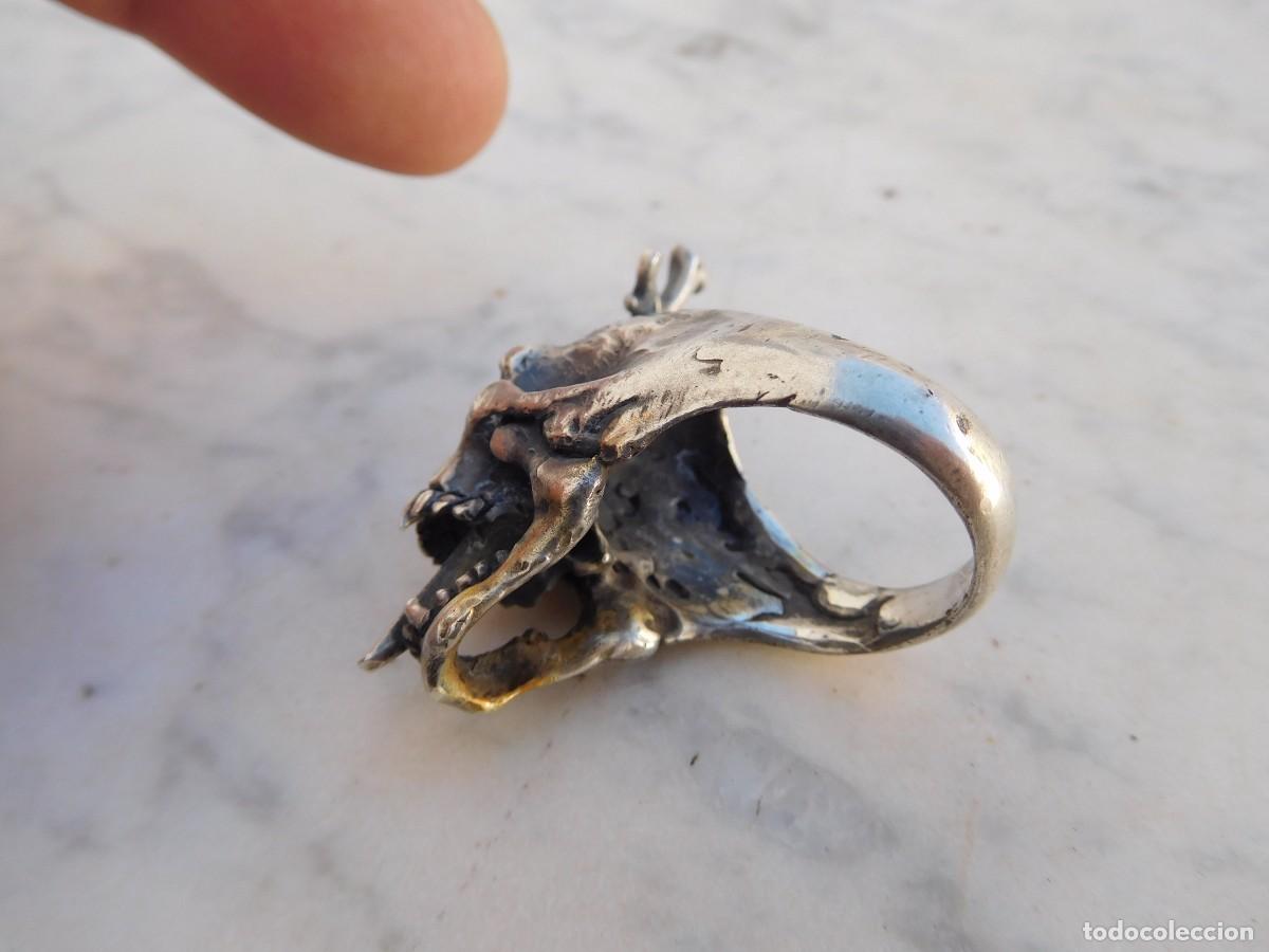 Joyeria: Anillo de plata vintage calavera silver skull ring - Foto 2