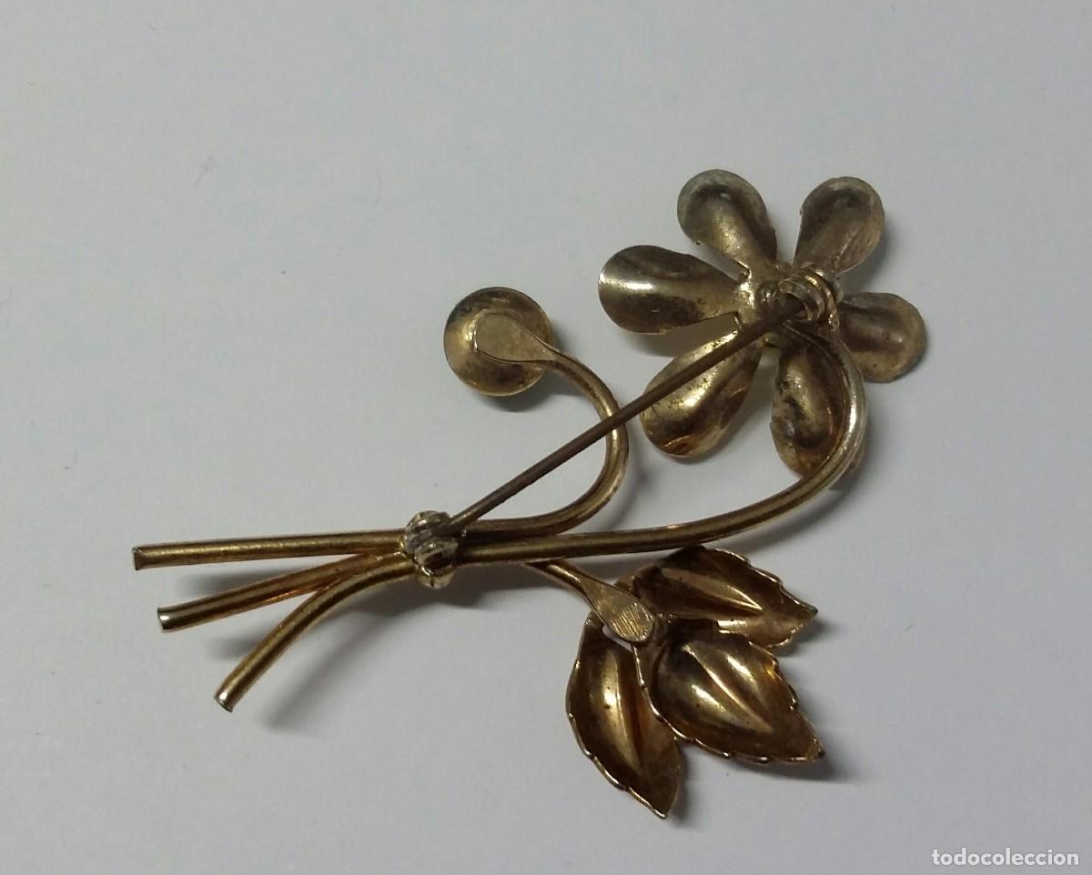 Joyeria: BELLO BROCHE PRENDEDOR CON FORMA DE FLOR. VINTAGE - Foto 3