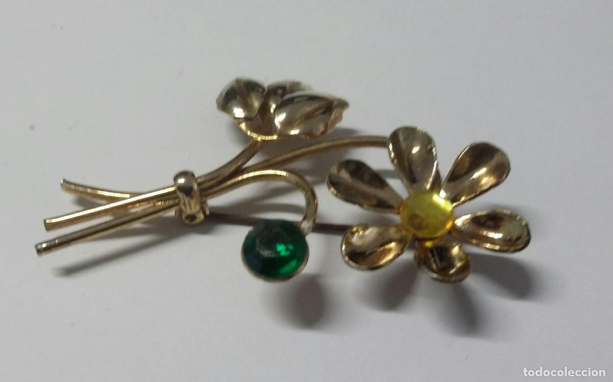 Joyeria: BELLO BROCHE PRENDEDOR CON FORMA DE FLOR. VINTAGE - Foto 4