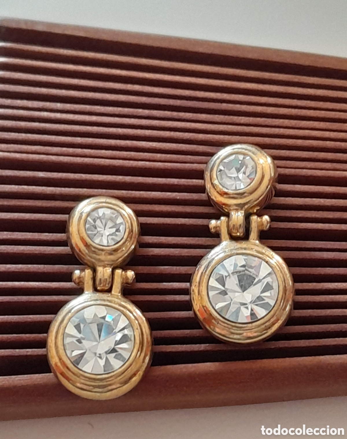 Joyeria: PENDIENTES ESTILO BULGARI. CIRCONIOS CHAPADO DE ORO - Foto 1