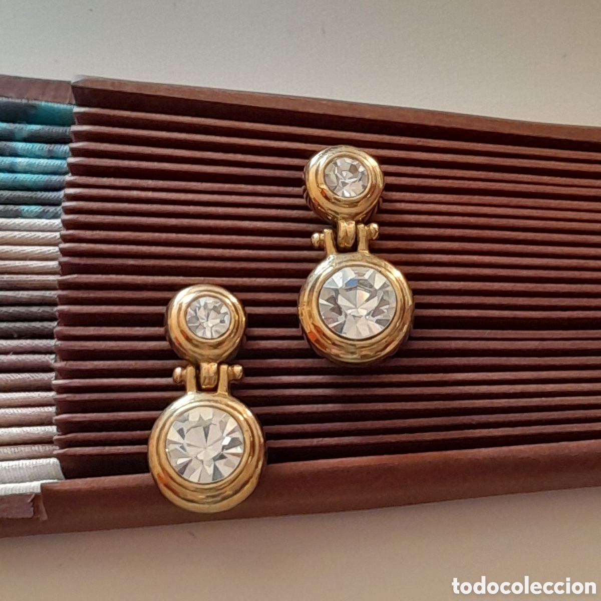 Joyeria: PENDIENTES ESTILO BULGARI. CIRCONIOS CHAPADO DE ORO - Foto 3