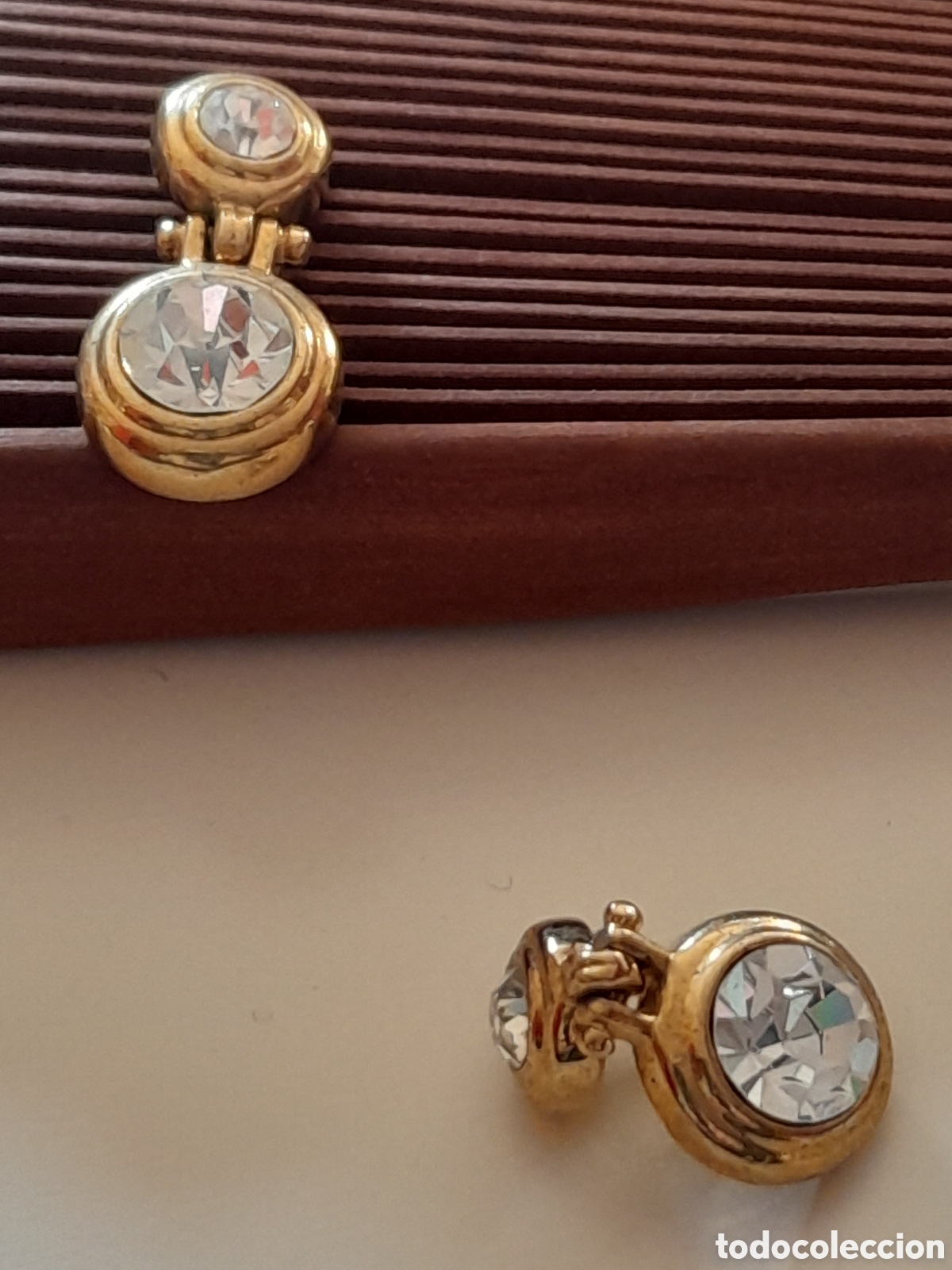 Joyeria: PENDIENTES ESTILO BULGARI. CIRCONIOS CHAPADO DE ORO - Foto 4
