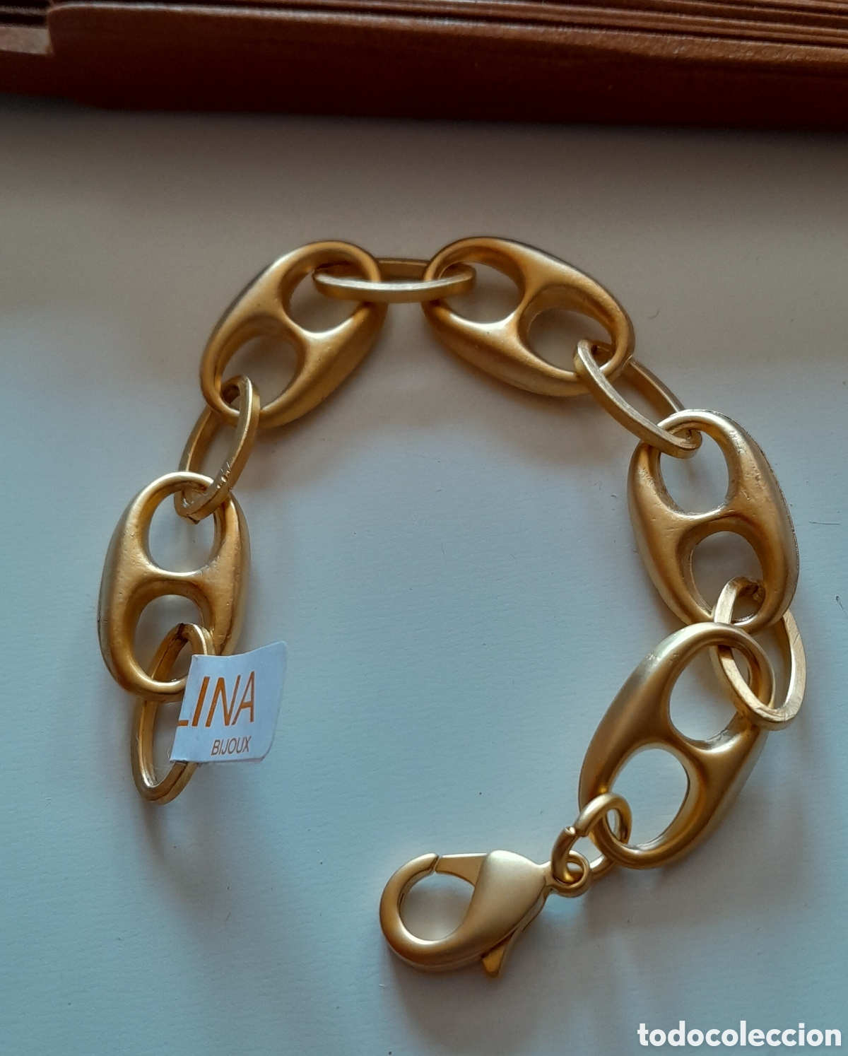Joyeria: Pulsera de calabrote chapado en oro mate - Foto 1