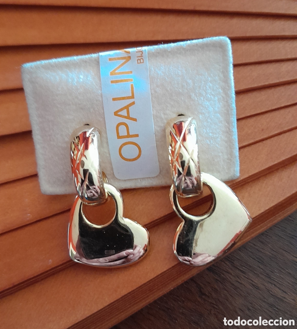 Joyeria: PENDIENTES DE CORAZON CHSPADOS EN ORO. CIERRE DE PRESION - Foto 1