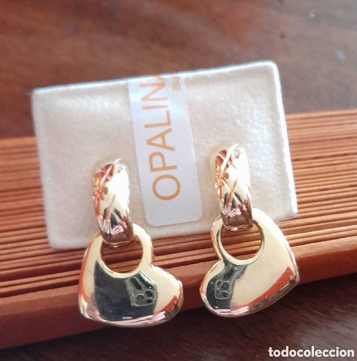 Joyeria: PENDIENTES DE CORAZON CHSPADOS EN ORO. CIERRE DE PRESION - Foto 2