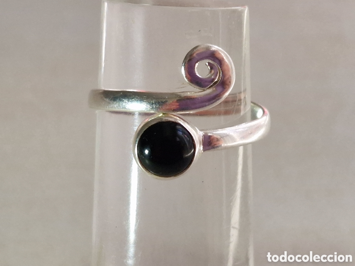 Joyeria: ANILLO DE PLATA DE LEY CONTRASTES PIEDRA ONIX - Foto 2