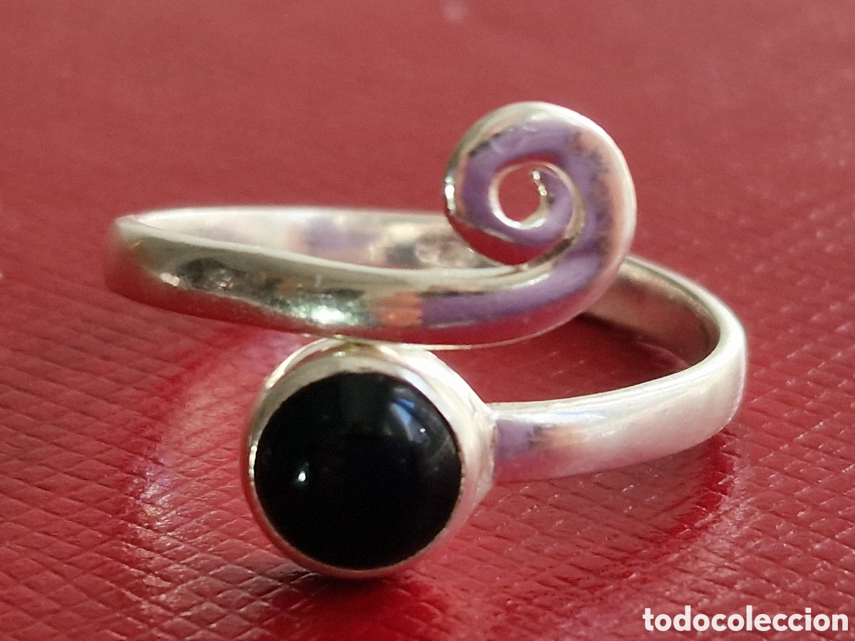 Joyeria: ANILLO DE PLATA DE LEY CONTRASTES PIEDRA ONIX - Foto 1