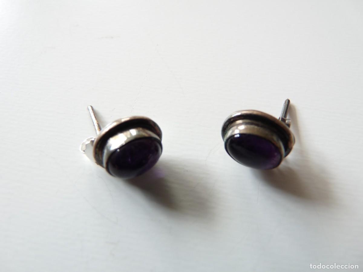 Joalharia: PENDIENTES DE PLATA Y PIEDRA SIN VALORAR 2 GRAMOS MARCA 925