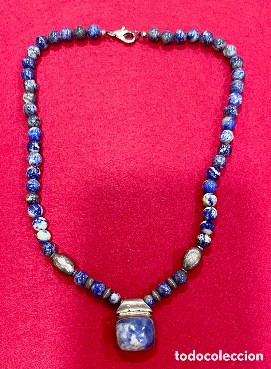 Joyeria: Precioso collar en plata de ley y lapisl&aacute;zuli. - Foto 1