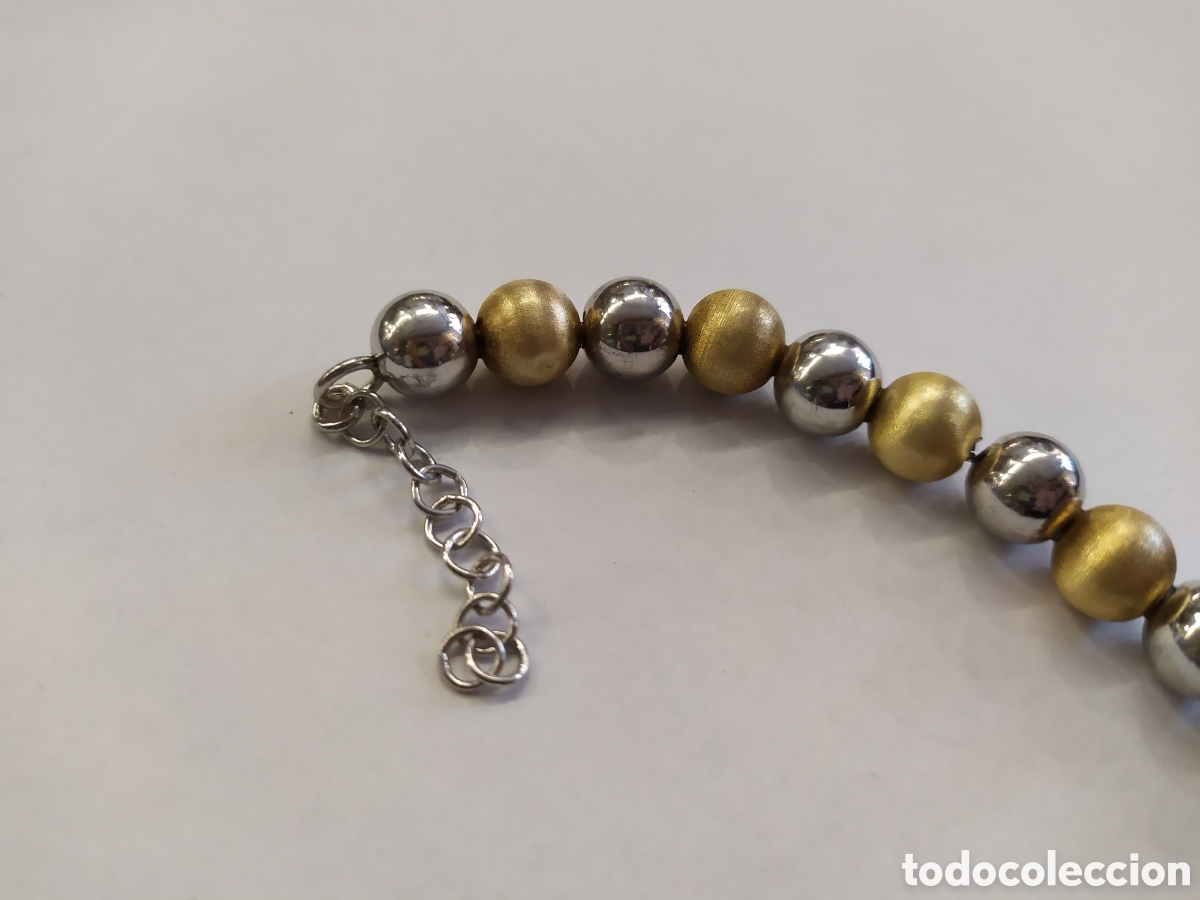 Joyeria: Pulsera bolas de plata y plata con ba&ntilde;o de oro. - Foto 5