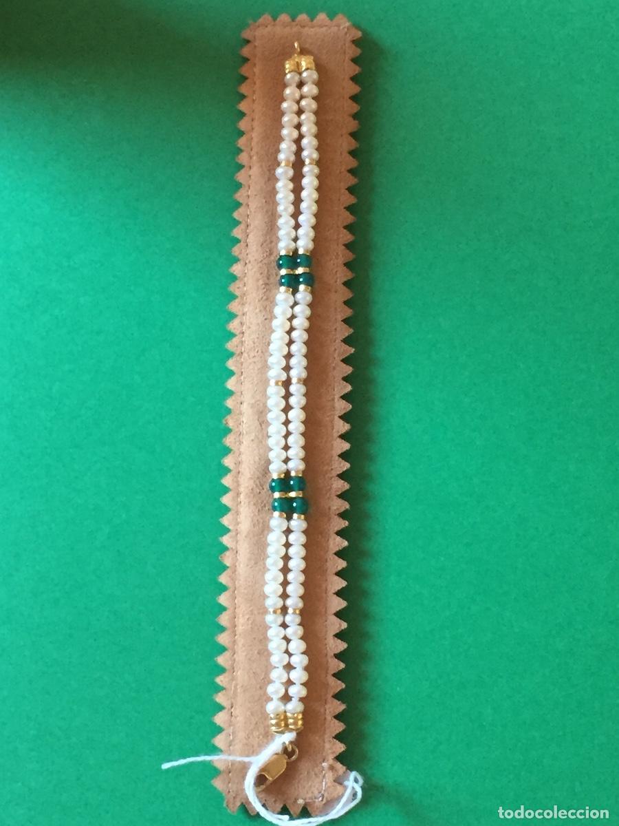 Joyeria: Pulsera perlas de r&iacute;o y Oro 18K. - Foto 1