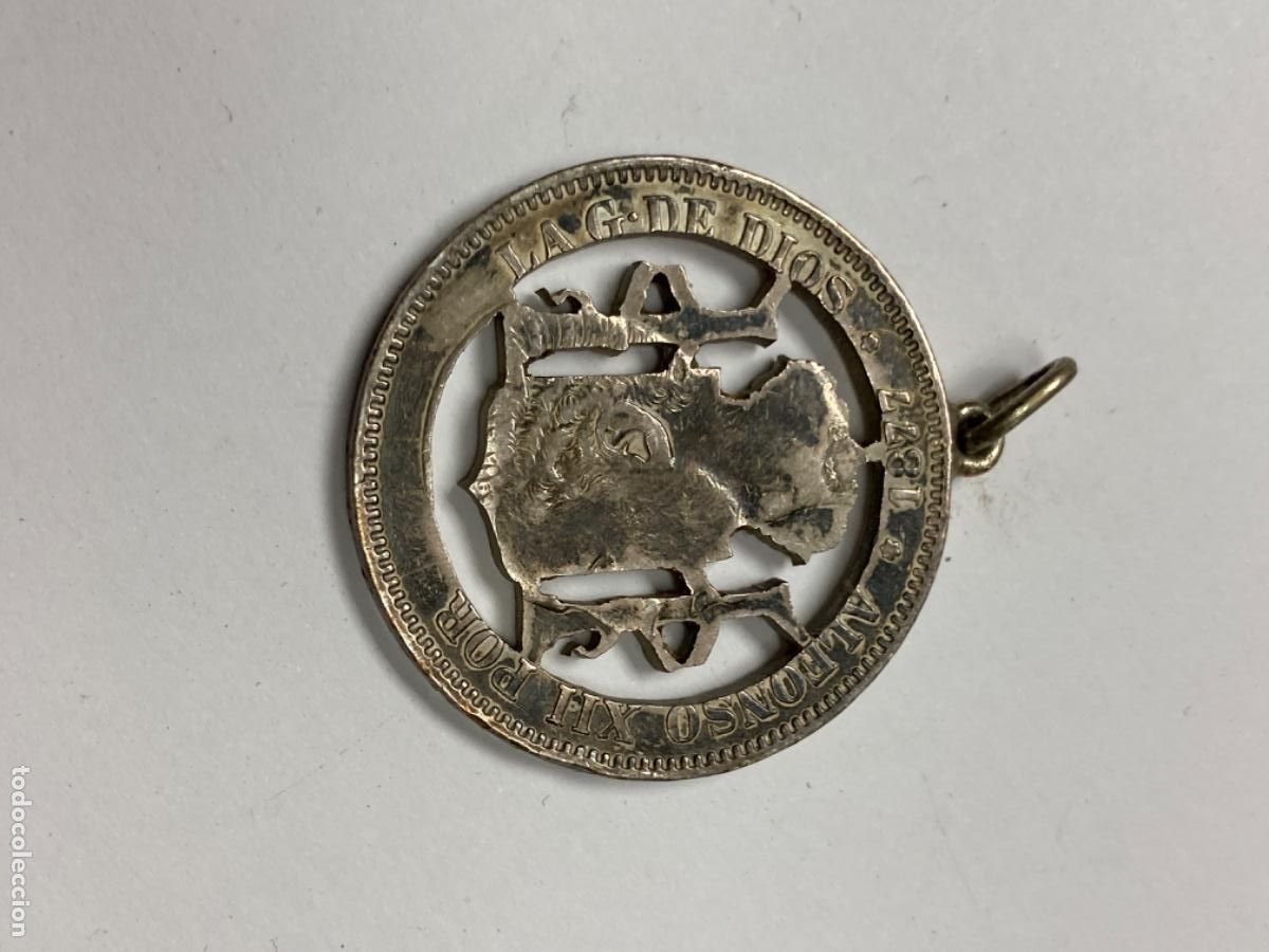 Joyeria: Colgante de plata moneda calada 1877 - Foto 2