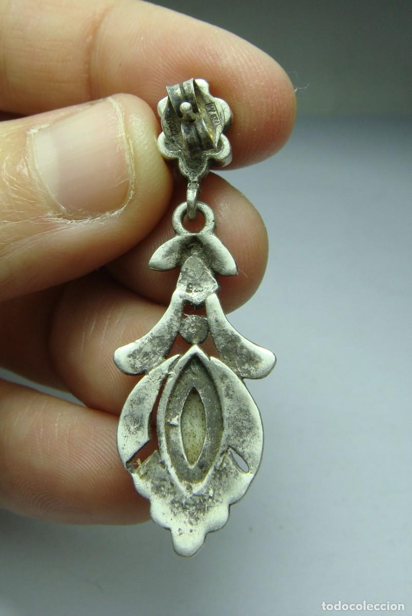 Joyeria: Pendiente de Plata y N&aacute;car. Con contraste. - Foto 3