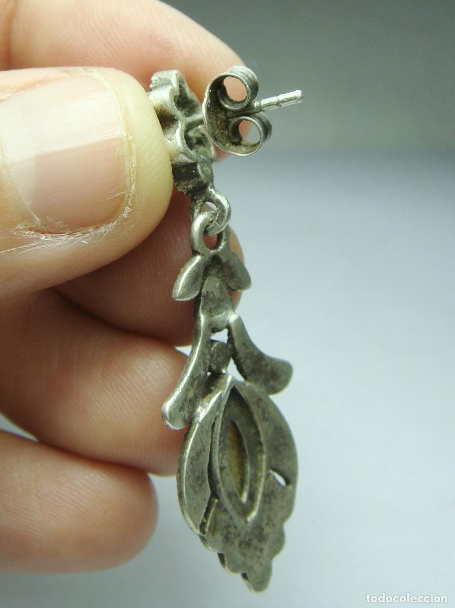 Joyeria: Pendiente de Plata y N&aacute;car. Con contraste. - Foto 4