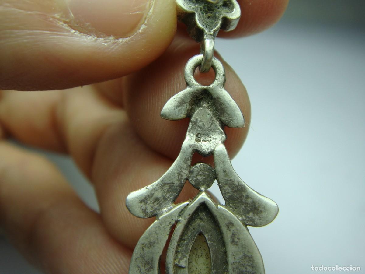 Joyeria: Pendiente de Plata y N&aacute;car. Con contraste. - Foto 5