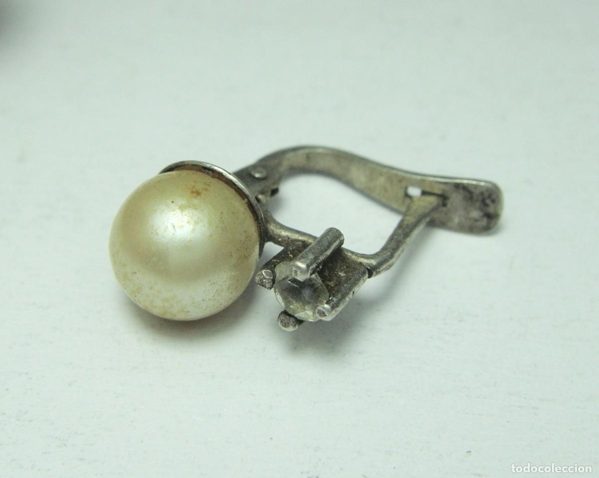 Joyeria: Pendiente de plata con perla &middot; Cierre presi&oacute;n &middot; Pieza suelta - Foto 1
