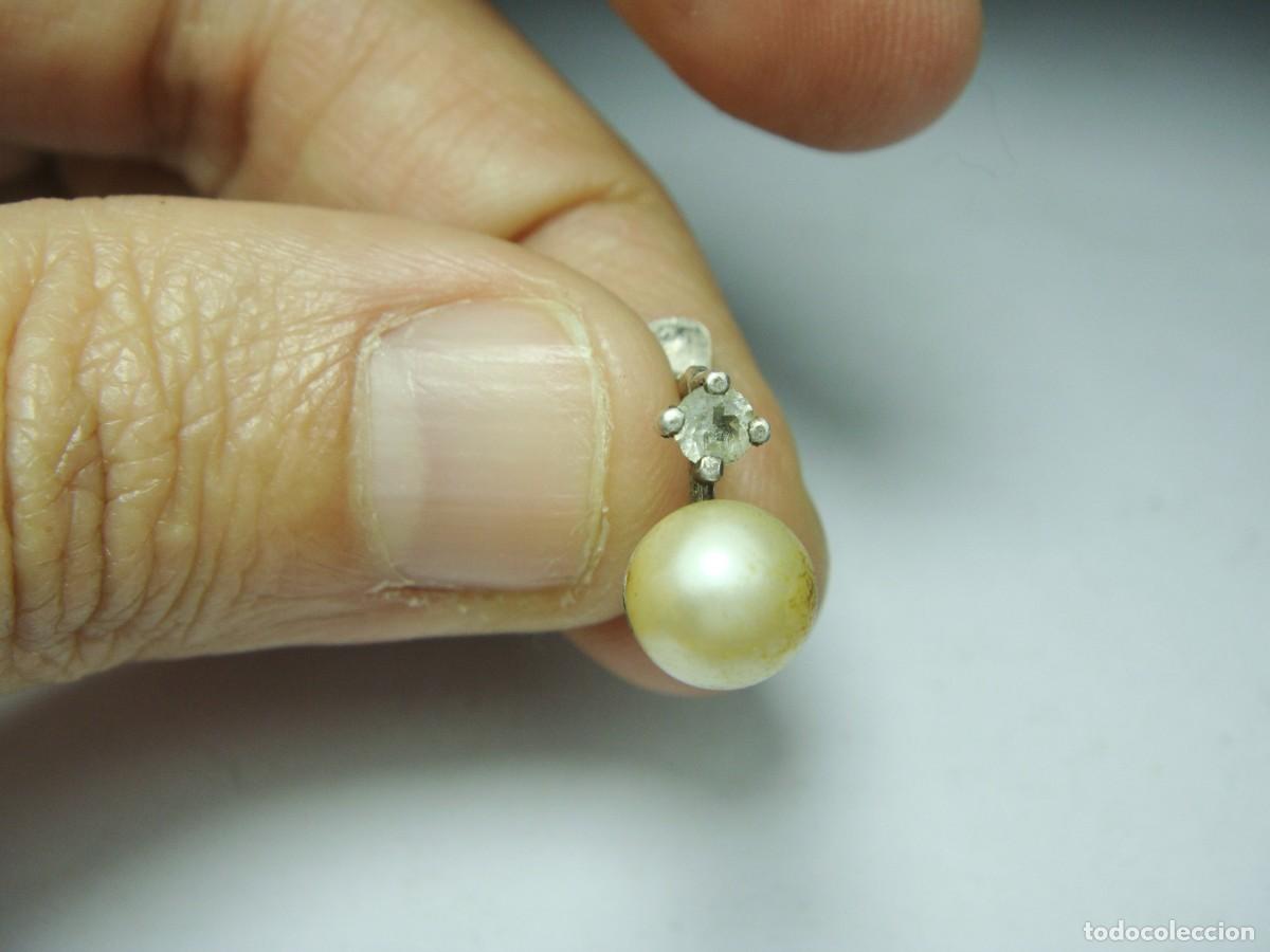 Joyeria: Pendiente de plata con perla &middot; Cierre presi&oacute;n &middot; Pieza suelta - Foto 3
