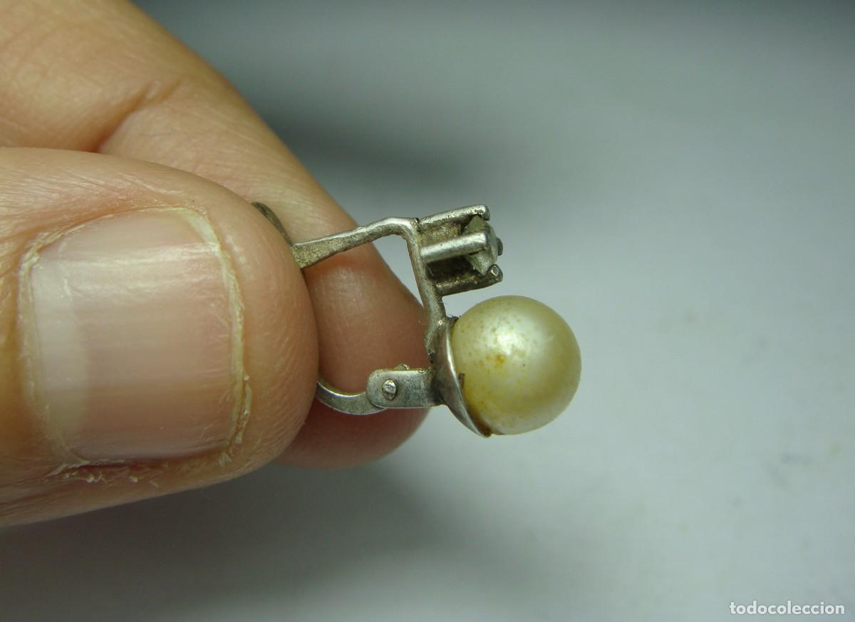 Joyeria: Pendiente de plata con perla &middot; Cierre presi&oacute;n &middot; Pieza suelta - Foto 4
