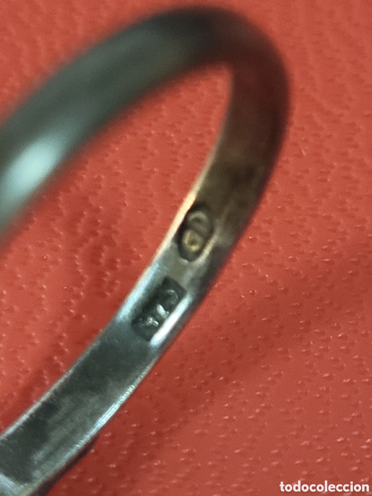 Joyeria: ANTIGUO ANILLO PLATA Y &Aacute;MBAR - Foto 5