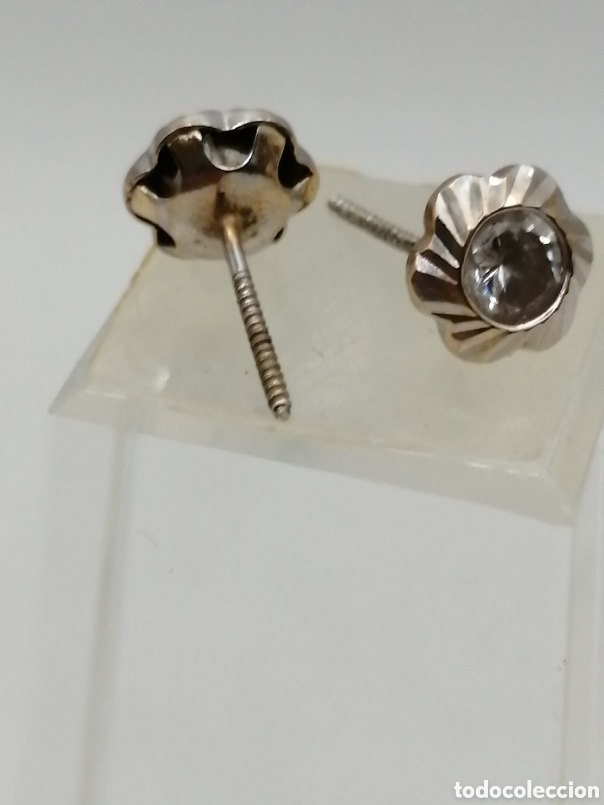 Joyeria: Pendientes oro rosa 18 quilates y cuarzo blanco - Foto 3