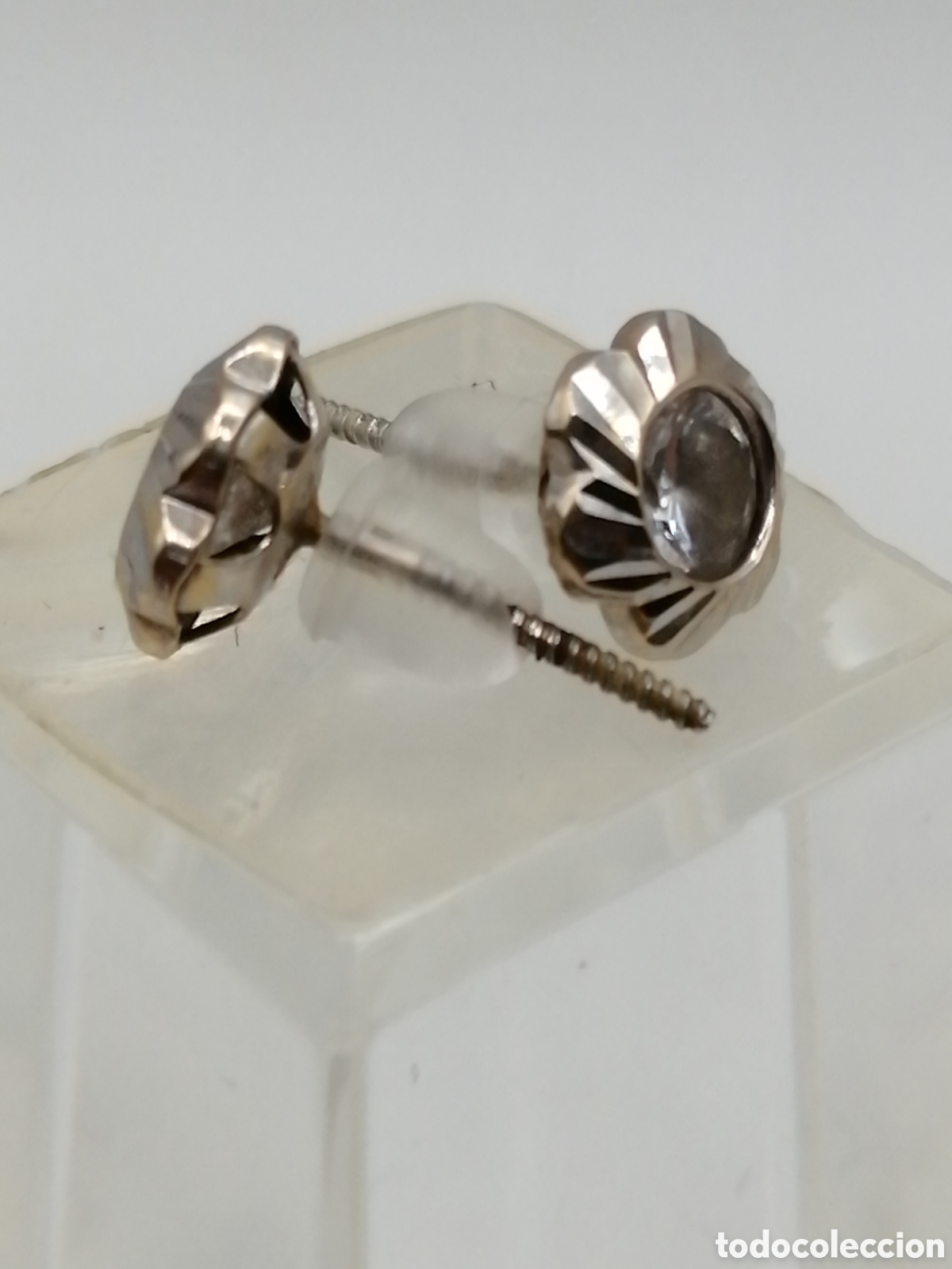 Joyeria: Pendientes oro rosa 18 quilates y cuarzo blanco - Foto 5