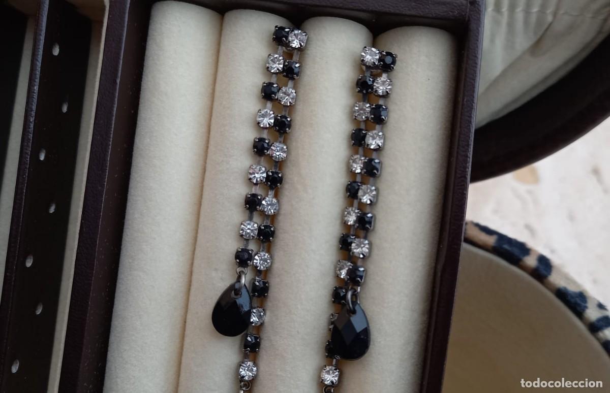Joyeria: PRECIOSOS PENDIENTES LARGOS DE AZABACHE Y CIRCONITAS - Foto 2