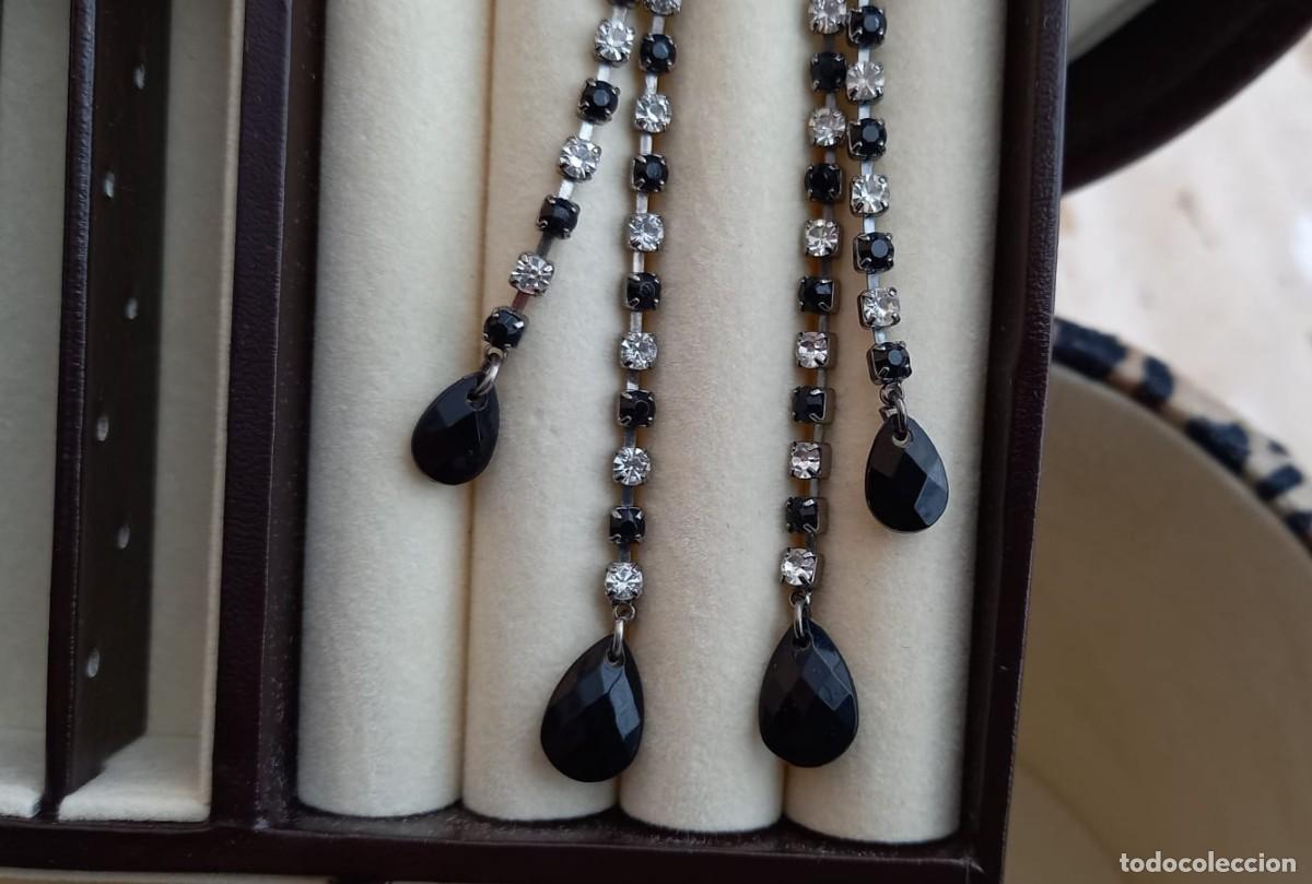 Joyeria: PRECIOSOS PENDIENTES LARGOS DE AZABACHE Y CIRCONITAS - Foto 4