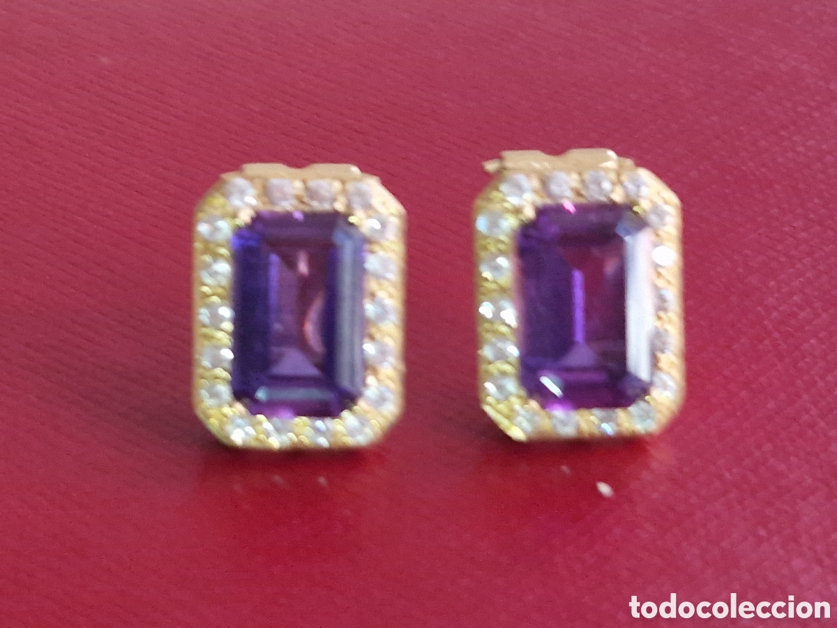 Joyeria: PENDIENTES ORO 18K Y AMATISTAS - Foto 12
