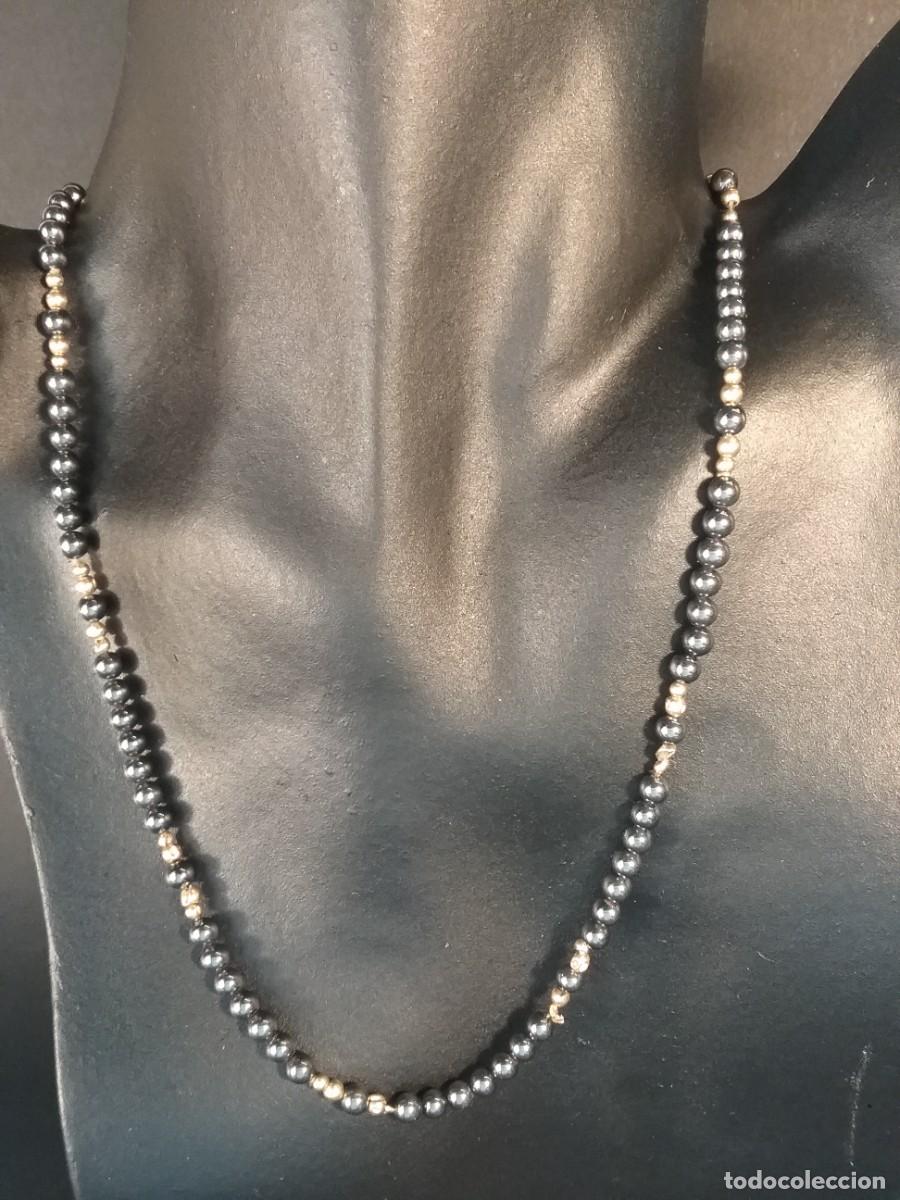 Joyeria: MAGNIFICO COLLAR DE PERLAS NEGRAS y ORO - Foto 1