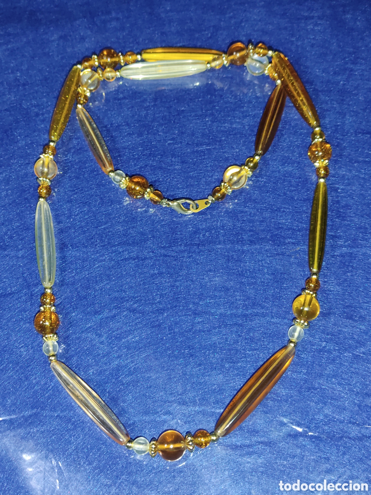 Joyeria: Collar largo de resina.Vintage. - Foto 2
