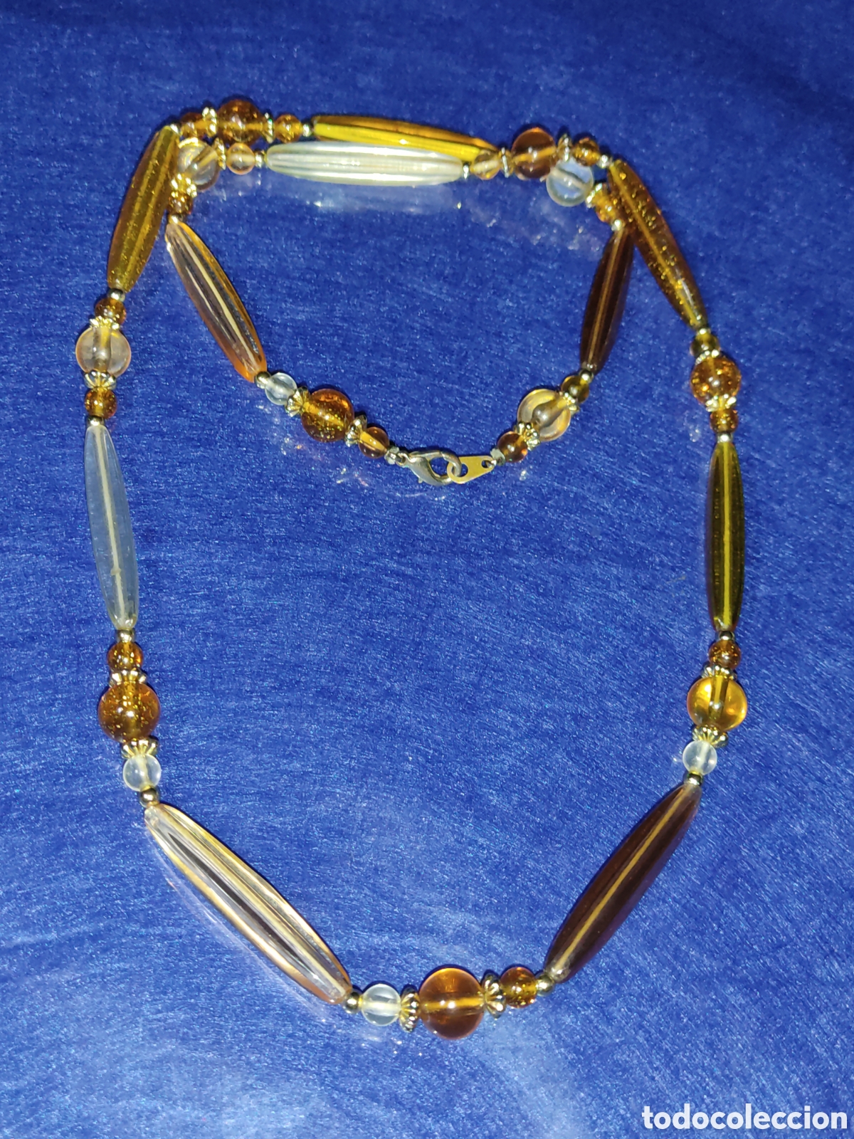 Joyeria: Collar largo de resina.Vintage. - Foto 3