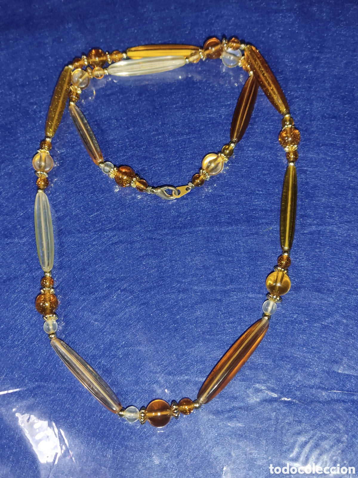 Joyeria: Collar largo de resina.Vintage. - Foto 1